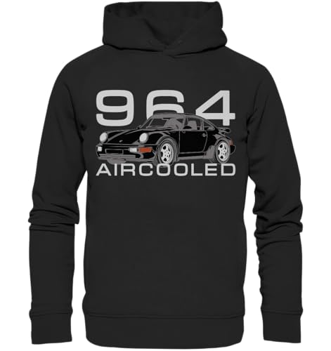 glstkrrn 964 Aircooled Hoodie, Regular, Unisex, Black, XXL von glstkrrn