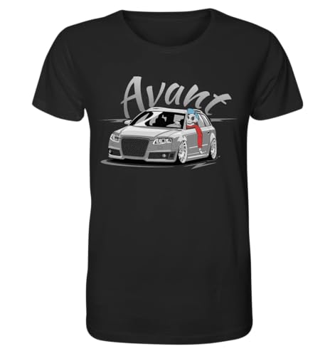 glstkrrn A4 B7 Avant T-Shirt, Regular, Unisex, Black, S von glstkrrn