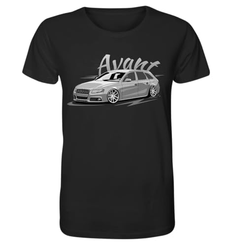 glstkrrn A4 B8 Avant T-Shirt, Regular, Unisex, Black, XL von glstkrrn