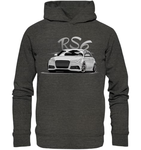 glstkrrn A6 S6 Rennsport 4G Avant Hoodie, Regular, Unisex, Dark Heather Grey, L von glstkrrn