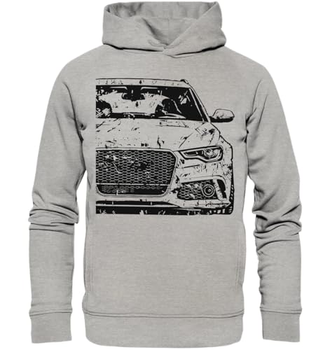 glstkrrn A6 S6 Rennsport C7 Avant OneLife Hoodie, Regular, Unisex, Heather Grey, XXL von glstkrrn