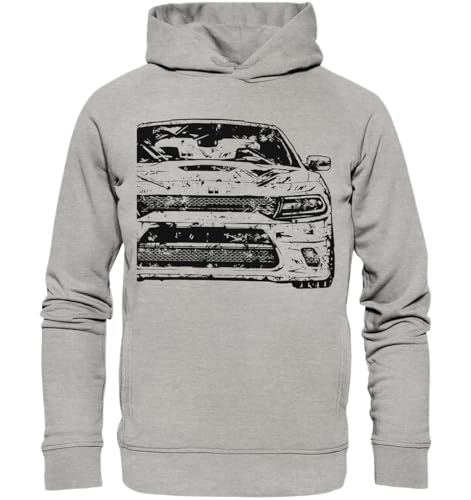 glstkrrn Charger SRT8 Hellcat OneLife Hoodie, Regular, Unisex, Heather Grey, XL von glstkrrn