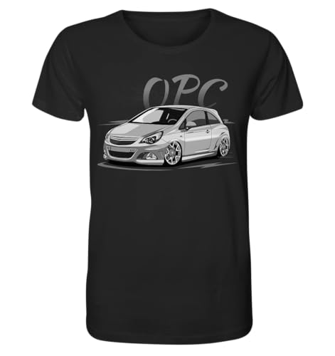 glstkrrn Corsa D OPC T-Shirt, Regular, Unisex, Black, XL von glstkrrn