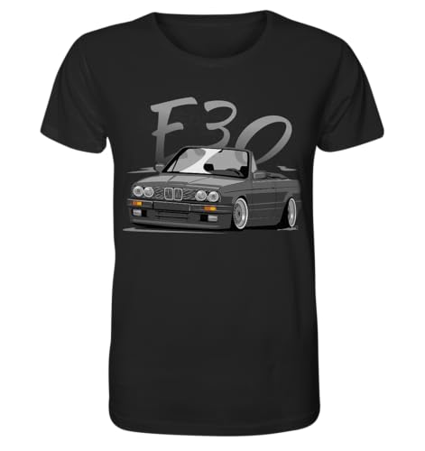 glstkrrn E30 Cabrio T-Shirt, Regular, Unisex, Black, XL von glstkrrn