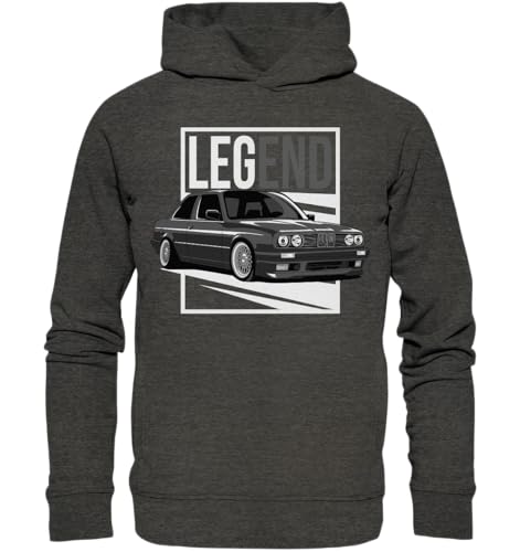 glstkrrn E30 Hoodie, Regular, Unisex, Dark Heather Grey, XL von glstkrrn