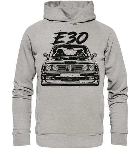 glstkrrn E30 Hoodie, Regular, Unisex, Heather Grey, S von glstkrrn