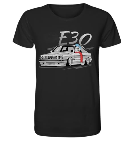 glstkrrn E30 T-Shirt, Regular, Unisex, Black, L von glstkrrn