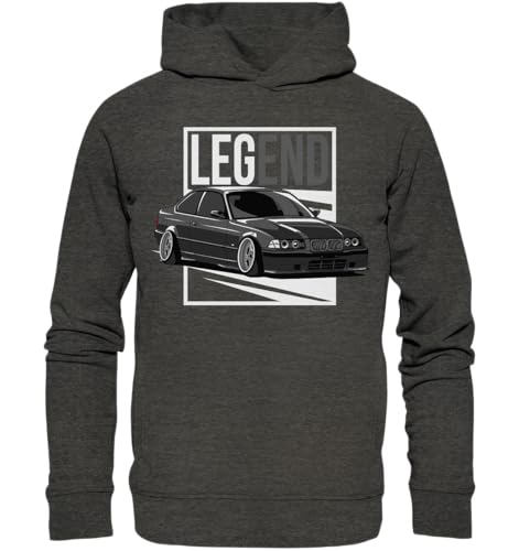 glstkrrn E36 Legendary Hoodie, Regular, Unisex, Dark Heather Grey, S von glstkrrn