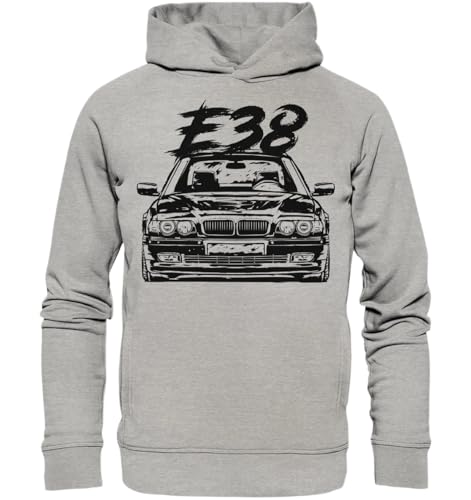 glstkrrn E38 Hoodie, Regular, Unisex, Heather Grey, XXL von glstkrrn