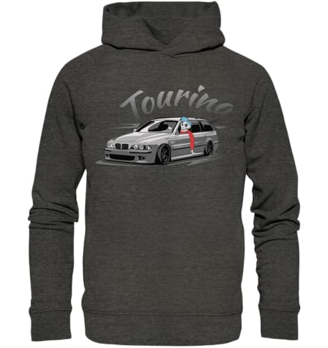 glstkrrn E39 Touring Hoodie, Regular, Unisex, Dark Heather Grey, L von glstkrrn