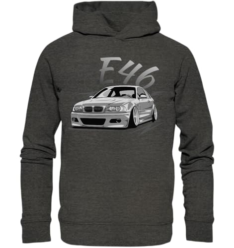 glstkrrn E46 Hoodie, Regular, Unisex, Dark Heather Grey, L von glstkrrn