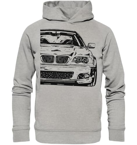 glstkrrn E46 Hoodie, Regular, Unisex, Heather Grey, XL von glstkrrn