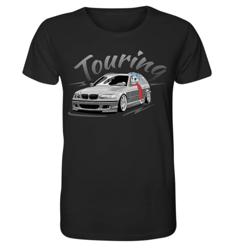 glstkrrn E46 Touring T-Shirt, Regular, Unisex, Black, 3XL von glstkrrn