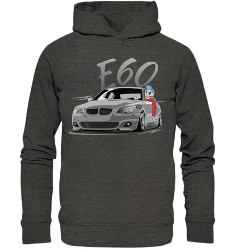 glstkrrn E60 Hoodie, Regular, Unisex, Dark Heather Grey, M von glstkrrn