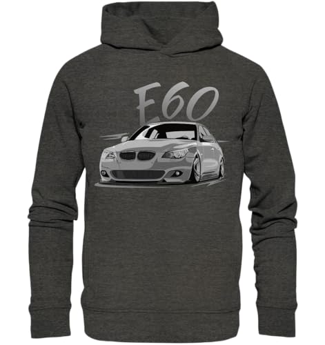 glstkrrn E60 Hoodie, Regular, Unisex, Dark Heather Grey, L von glstkrrn