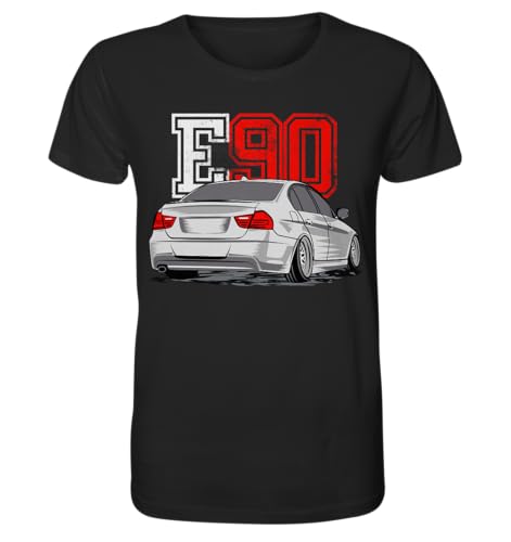 glstkrrn E90 T-Shirt, Regular, Unisex, Black, L von glstkrrn