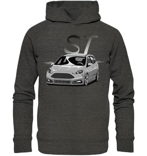 glstkrrn Focus 3 ST Turnier Hoodie, Regular, Unisex, Dark Heather Grey, XL von glstkrrn