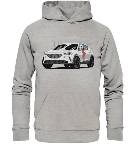 glstkrrn Formentor Skulldriver Hoodie, Regular, Unisex, Heather Grey, L von glstkrrn