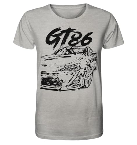 glstkrrn GT86 Dirty T-Shirt, Regular, Unisex, Heather Grey, 4XL von glstkrrn