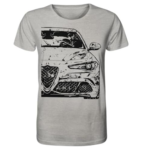 glstkrrn Giulia Quadrifoglio Onelife T-Shirt, Regular, Unisex, Heather Grey, S von glstkrrn