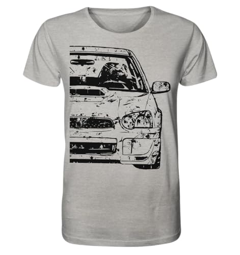 glstkrrn Impreza GDB Onelove Onelife T-Shirt, Regular, Unisex, Heather Grey, XXL von glstkrrn