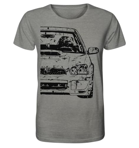 glstkrrn Impreza GDB Onelove Onelife T-Shirt, Regular, Unisex, Mid Heather Grey, XXL von glstkrrn