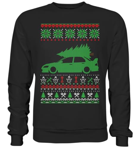 glstkrrn Lancer Evolution Evo 7 8 9 Ugly Christmas Sweater, Regular, Unisex, Schwarz, XXL von glstkrrn