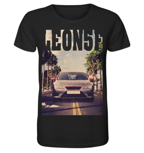 glstkrrn Leon 5F T-Shirt, Regular, Unisex, Black, XS von glstkrrn