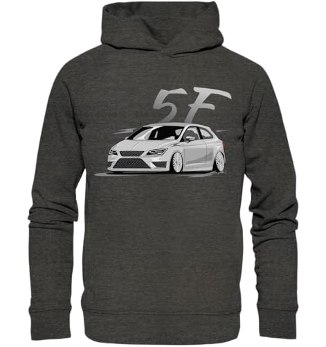 glstkrrn Leon 5F no Skulldriver Hoodie, Regular, Unisex, Dark Heather Grey, M von glstkrrn