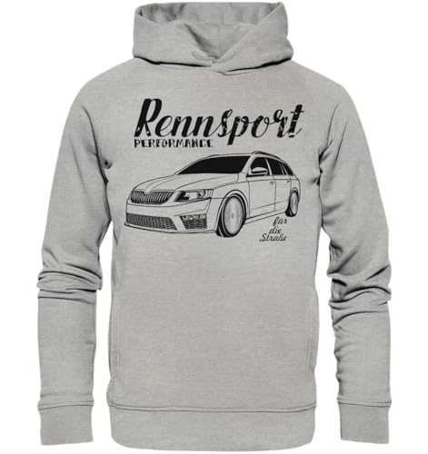 glstkrrn Octavia 3 RS Combi Rennsport Hoodie, Regular, Unisex, Heather Grey, XL von glstkrrn