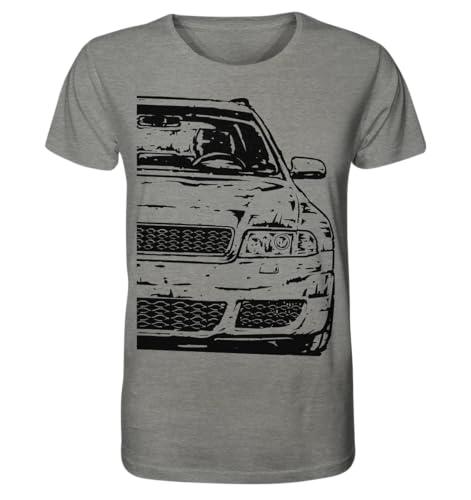 glstkrrn RS4 B5 Avant T-Shirt, Regular, Unisex, Mid Heather Grey, M von glstkrrn