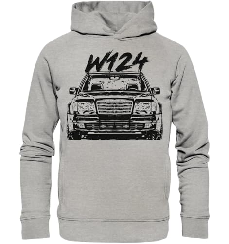 glstkrrn W124 Hoodie, Regular, Unisex, Heather Grey, L von glstkrrn