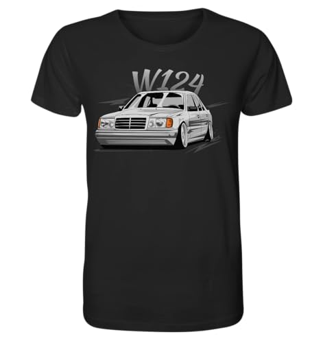 glstkrrn W124 T-Shirt, Regular, Unisex, Black, XL von glstkrrn