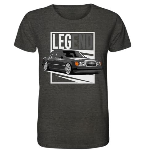 glstkrrn W124 T-Shirt, Regular, Unisex, Dark Heather Grey, S von glstkrrn