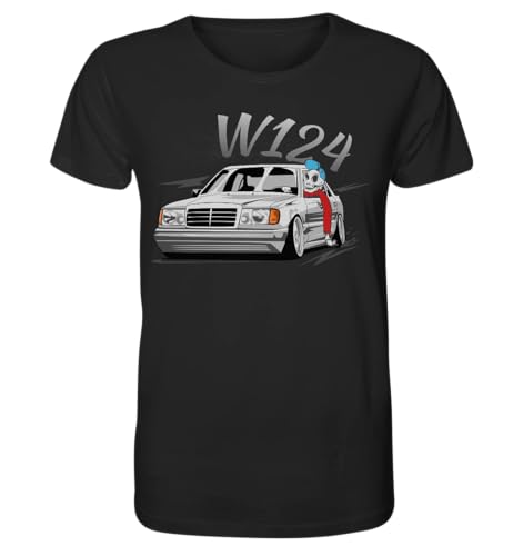 glstkrrn W124 T-Shirt, Regular, Unisex, Black, L von glstkrrn