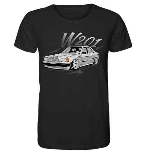 glstkrrn W201 T-Shirt, Regular, Unisex, Black, S von glstkrrn