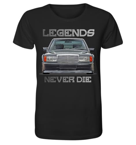 glstkrrn W201 T-Shirt, Regular, Unisex, Black, 3XL von glstkrrn