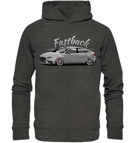 glstkrrn i30N Fastback Hoodie, Regular, Unisex, Dark Heather Grey, S von glstkrrn