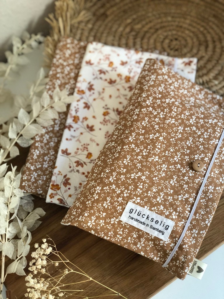 Windeltasche Wickeltasche Blumen Braun Windeltasche Wickeltasche Blumen Braun von glueckseligShop