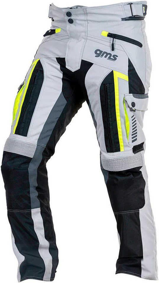gms Motorradhose GMS Everest Motorrad Textilhose (winddicht, wasserdicht) Knieprotektoren enthalten,herausnehmbares Innenfutter von gms