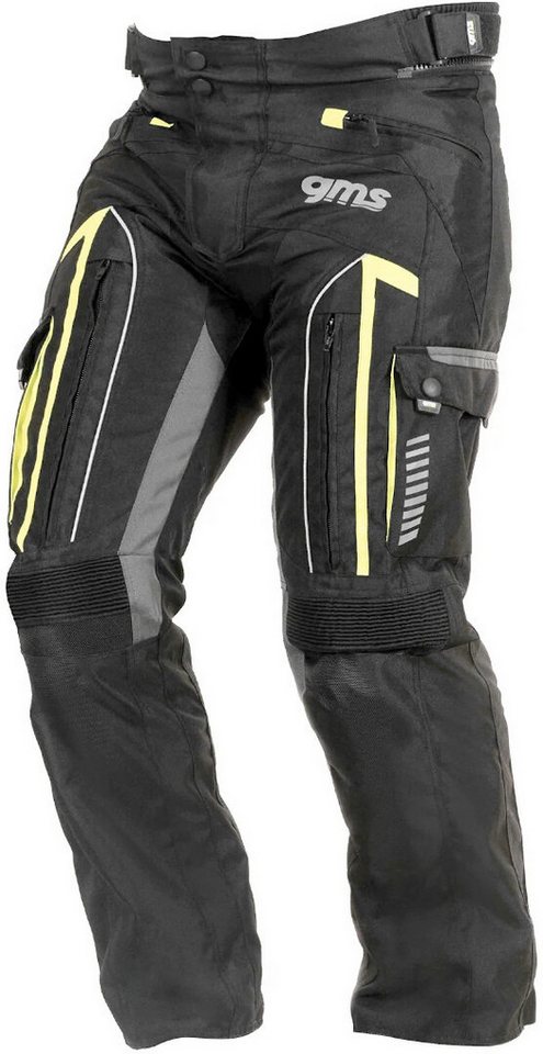 gms Motorradhose GMS Everest Motorrad Textilhose Knieprotektoren enthalten,herausnehmbares Innenfutter von gms