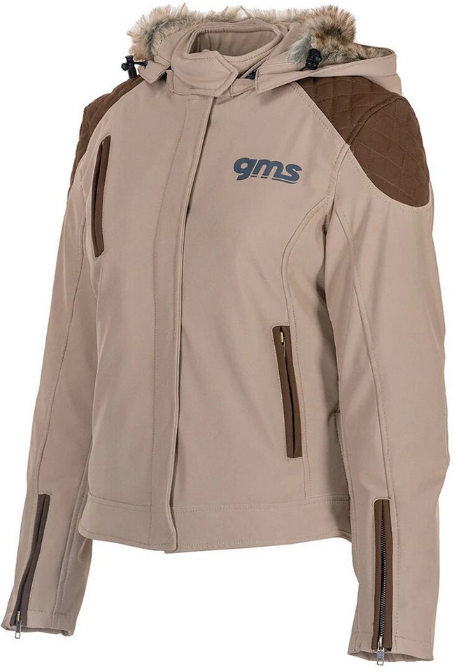 gms Motorradjacke GMS LunaGMS Luna Damen Motorrad Softshell Jacke wasserabweisend reflektierende reißverschluss von gms