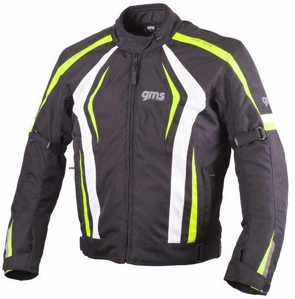 gms Motorradjacke GMS Pace Motorrad Textiljacke Wasserdicht Atmungsaktiv winddicht reflektierende reißverschluss von gms