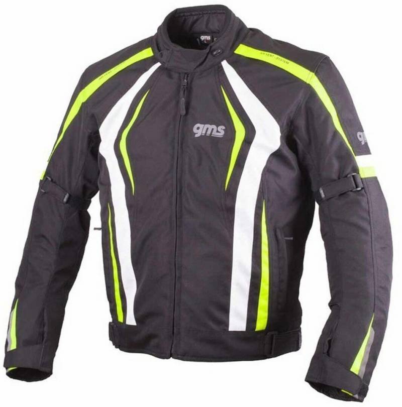 gms Motorradjacke GMS Pace Motorrad Textiljacke Wasserdicht Atmungsaktiv winddicht reflektierende reißverschluss von gms
