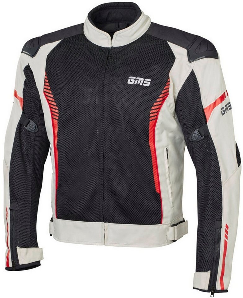 gms Motorradjacke GMS Samu Mesh Motorrad Textiljacke herausnehmbares Innenfutter von gms