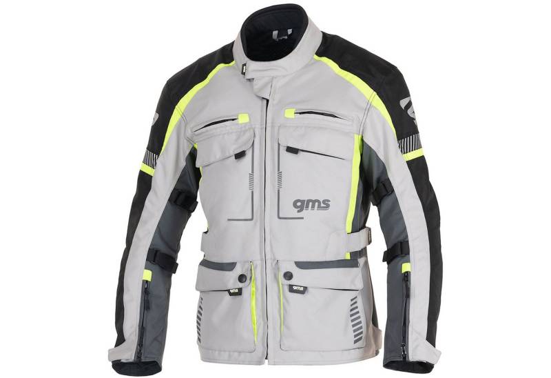 gms Motorradjacke gms Everest 3in1 Tourjacke grau / schwarz / gelb Herren atmungsaktiv von gms