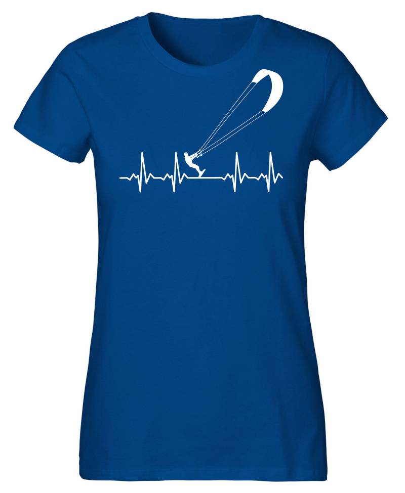 Kiteboard Kite T-Shirt Für Frauen Aus Bio-Baumwolle Von Hand Bedruckt in Deutschland - Perfektes Geschenk von goShirtsDE