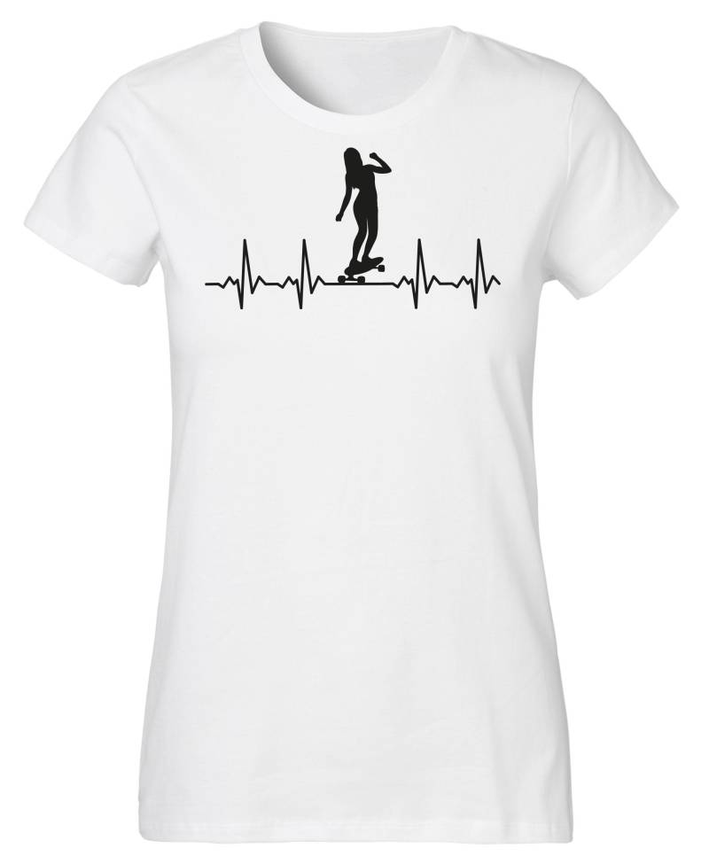 Skateboard Skate T-Shirt Für Frauen Aus Bio-Baumwolle Von Hand Bedruckt in Deutschland - Perfektes Geschenk von goShirtsDE