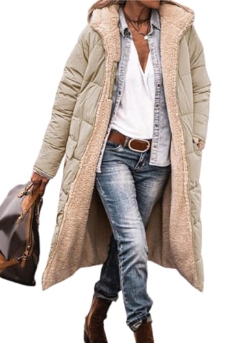 Godoboo Damen Wintermäntel Lang Auf Beiden Pufferjacken Warmer Kapuzenmantel Damen Winterjacke Casual Wintermantel mit Kapuze Frauen Oberbekleidung Outdoorjacke Godoboo Damen Wintermäntel Lang Auf Beiden Pufferjacken Warmer Kapuzenmantel Damen Winterjacke Casual Wintermantel mit Kapuze Frauen Oberbekleidung Outdoorjacke von Godoboo