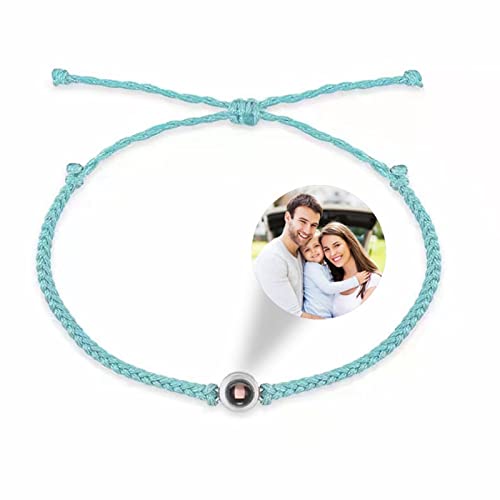 goee Foto Nach Projektion Armband Personalisierte Kreis Hand Made Einstellbar Armreifen Geburtstag Hochzeit Geschenke Für Familie (Silver) von goee